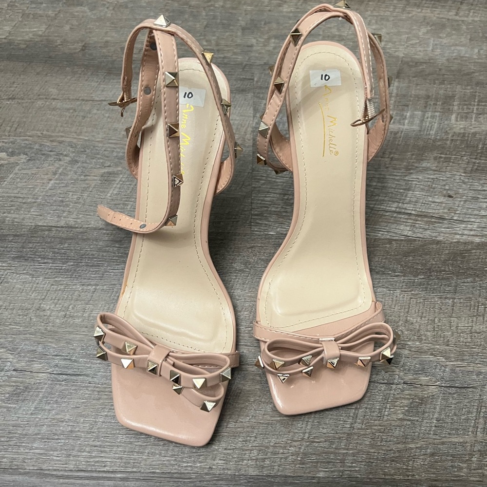 Anne Michelle Nude Strappy Heels - Picture 4 of 5